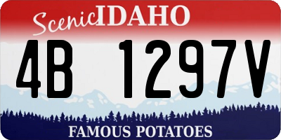 ID license plate 4B1297V