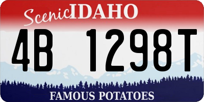 ID license plate 4B1298T