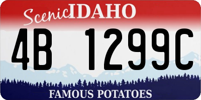 ID license plate 4B1299C