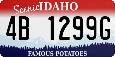 ID license plate 4B1299G