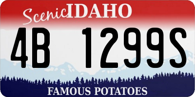 ID license plate 4B1299S