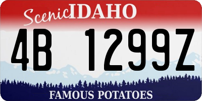 ID license plate 4B1299Z