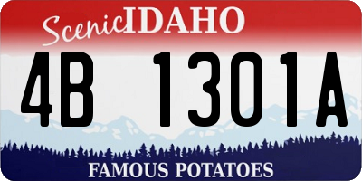 ID license plate 4B1301A