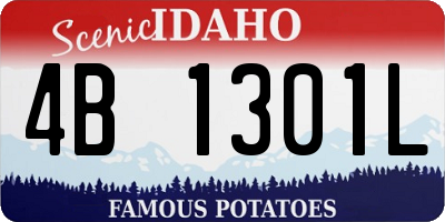 ID license plate 4B1301L