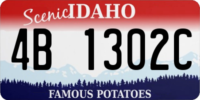 ID license plate 4B1302C