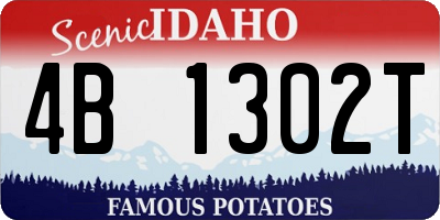 ID license plate 4B1302T