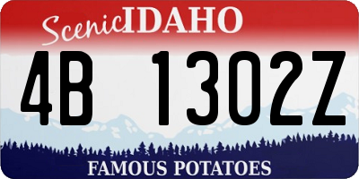 ID license plate 4B1302Z