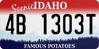 ID license plate 4B1303T