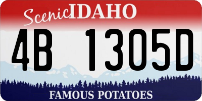 ID license plate 4B1305D