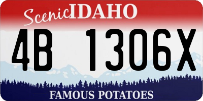 ID license plate 4B1306X