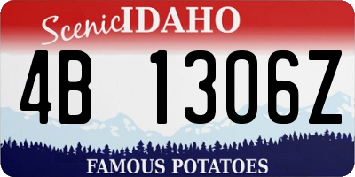 ID license plate 4B1306Z