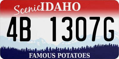ID license plate 4B1307G
