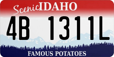 ID license plate 4B1311L