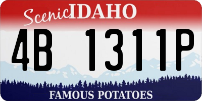 ID license plate 4B1311P