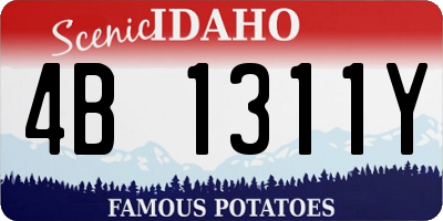 ID license plate 4B1311Y