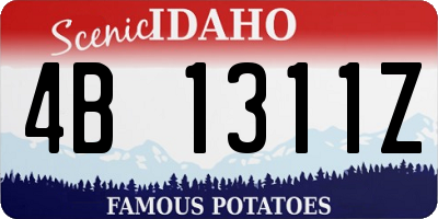 ID license plate 4B1311Z