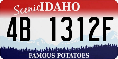 ID license plate 4B1312F