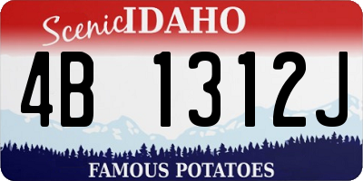 ID license plate 4B1312J
