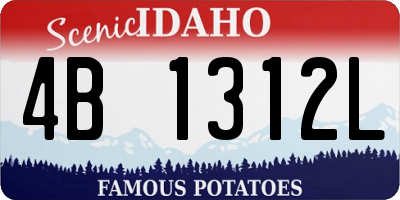 ID license plate 4B1312L