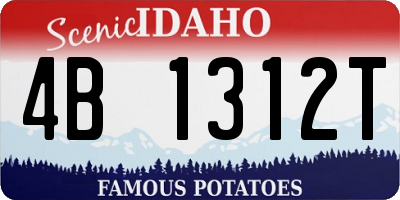 ID license plate 4B1312T