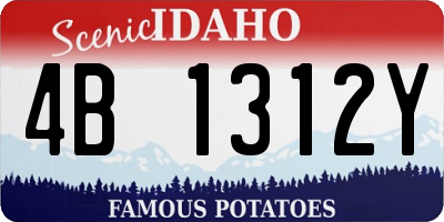 ID license plate 4B1312Y
