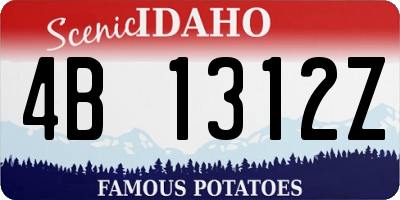 ID license plate 4B1312Z