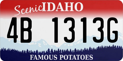 ID license plate 4B1313G