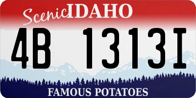 ID license plate 4B1313I