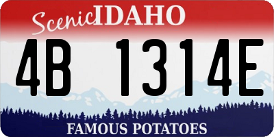 ID license plate 4B1314E
