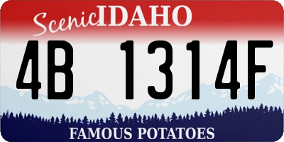 ID license plate 4B1314F