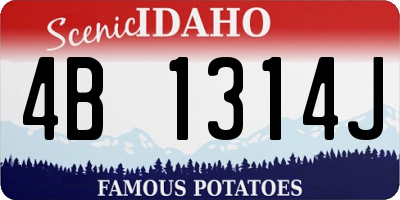 ID license plate 4B1314J