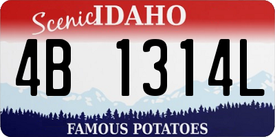 ID license plate 4B1314L