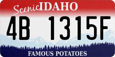 ID license plate 4B1315F