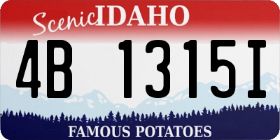 ID license plate 4B1315I