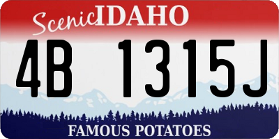 ID license plate 4B1315J