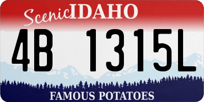 ID license plate 4B1315L