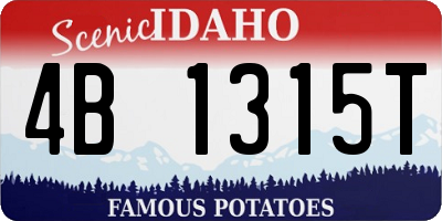 ID license plate 4B1315T