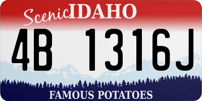 ID license plate 4B1316J