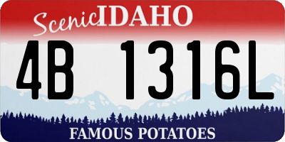 ID license plate 4B1316L