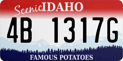 ID license plate 4B1317G
