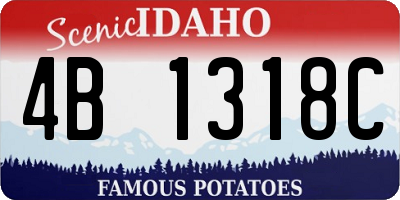 ID license plate 4B1318C