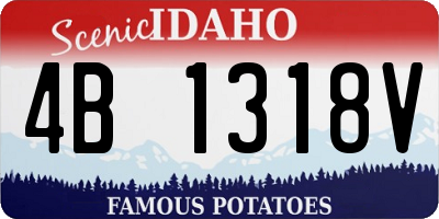ID license plate 4B1318V