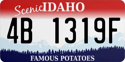 ID license plate 4B1319F