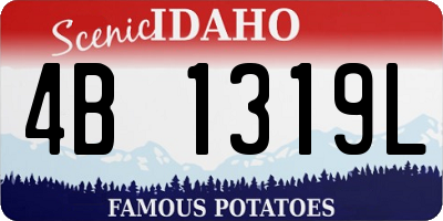 ID license plate 4B1319L