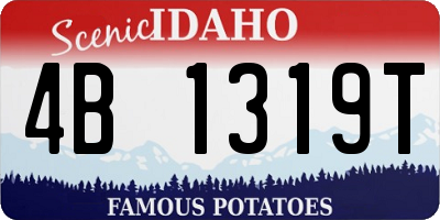ID license plate 4B1319T