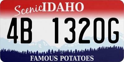 ID license plate 4B1320G
