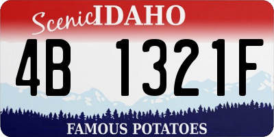 ID license plate 4B1321F