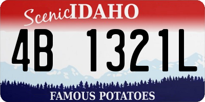 ID license plate 4B1321L