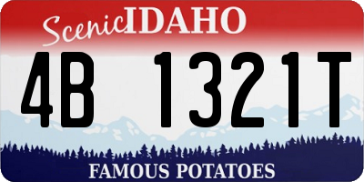 ID license plate 4B1321T