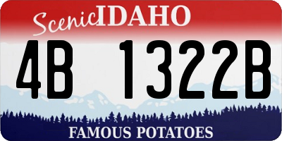 ID license plate 4B1322B